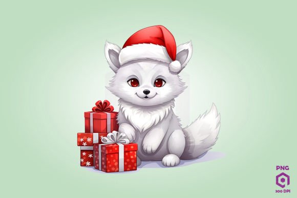 Download Arctic Fox with Christmas Gifts - Fox Collection