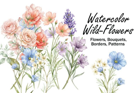 Download Watercolor Wildflower Clipart Collection - Wildflower clipart Collection