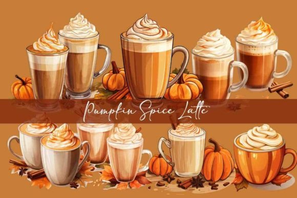 Download Pumpkin Spice Latte, PNG, Fall Decor - Decor Collection