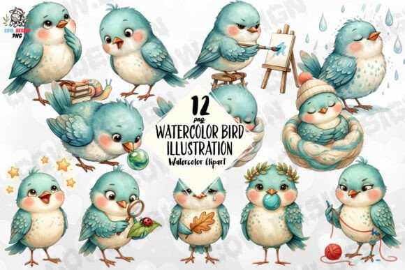 Download Watercolor Bird Illustration PNG - Bird illustration Collection