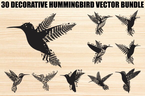 Download Decorative Floral Hummingbird Bundle - Decor Collection