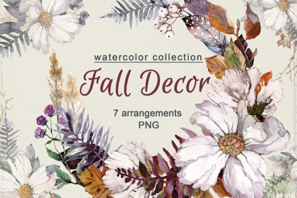 Download Watercolor Fall Decor Arrangements - Decor Collection