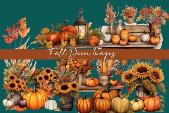 Download Fall Decor, Watercolour, Sunflowers. PNG - Decor Collection