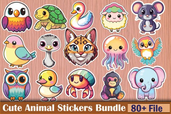 Download Cute Animal Stickers Bundle - Cute animal Collection