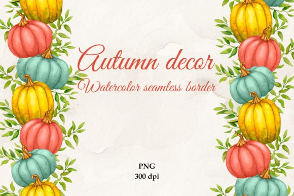 Download Autumn Decor. Seamless Border. PNG - Decor Collection